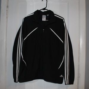Adidas Classic Black On White Striped Jacket